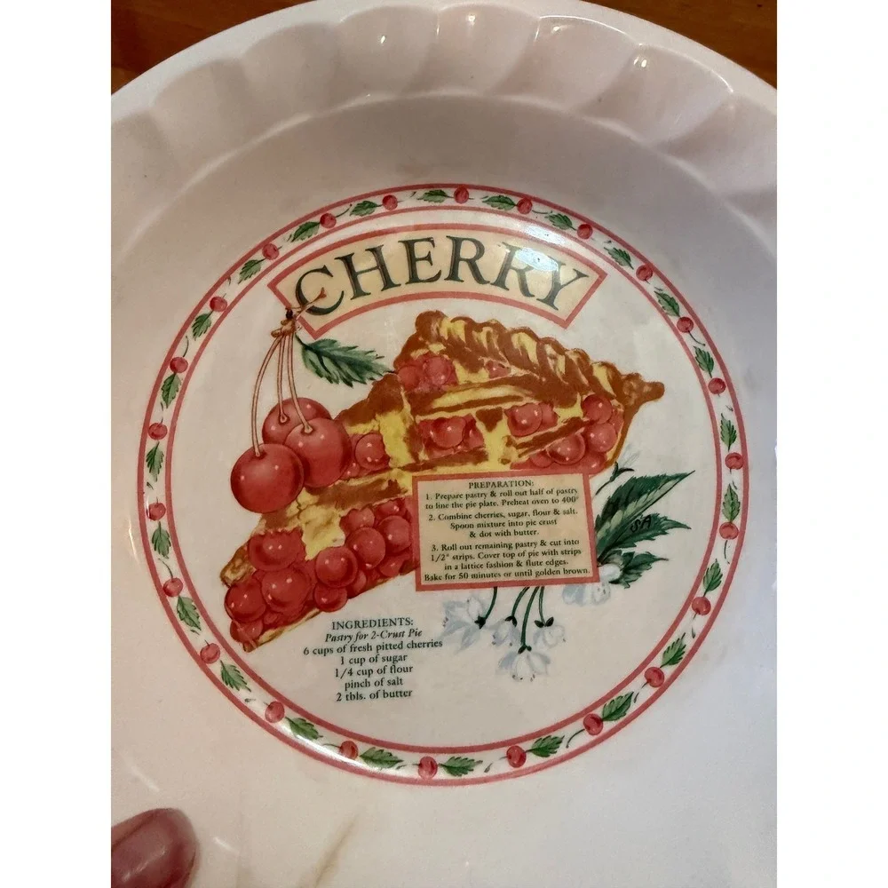 Himark Cherry Recipe Pie Dish 10 Inch